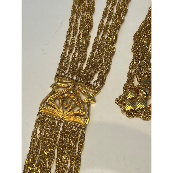 Vintage Filigree D'ORLAN  Etruscan revival Necklace Pendant 70's - Picture 13 of 16